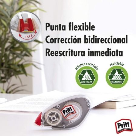 Pritt Compact Flex Corrector Roller 4,2 mm x 10 m (Caja de 24 unidades)